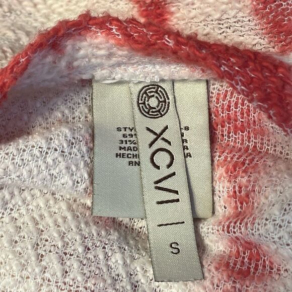 XCVI Anthropologie tie dye tunic high/low red white Small - Picture 4 of 6